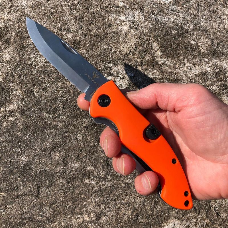 Foldekniv m/buk&aring;pner Oransje